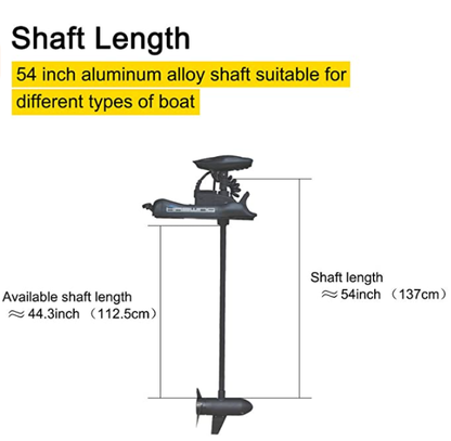 Haswing CaymanB 12V 55LBS 54in Bow Mount Trolling Motor – Wireless Remote, Quick Release Bracket