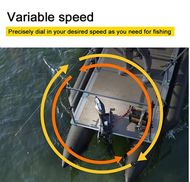 Haswing CaymanB 12V 55LBS 54in Bow Mount Trolling Motor – Wireless Remote, Quick Release Bracket